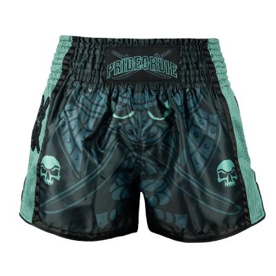 Pride Or Die Samurai Muay Thai Short Negro-Verde