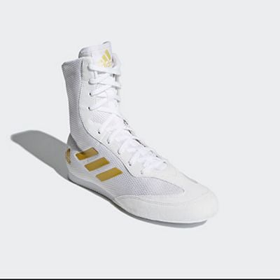 adidas Box Hog Plus Boxing Shoes White-Gold