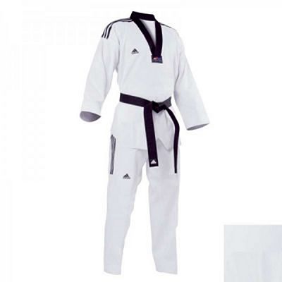 adidas Dobok Taekwondo Grand Master Blanco Cuello Negro