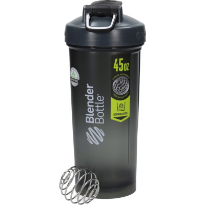 BlenderBottle Pro45 Protein Shaker Cup With BlenderBall 1300ml Black-Grey