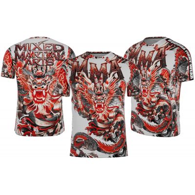 Buddha Dragon MMA T990 T-Shirt Rosso