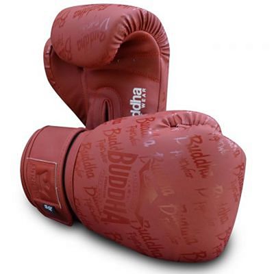 Buddha Guantes De Boxeo Muay Thai Kick Boxing Top Premium Rojo Mate