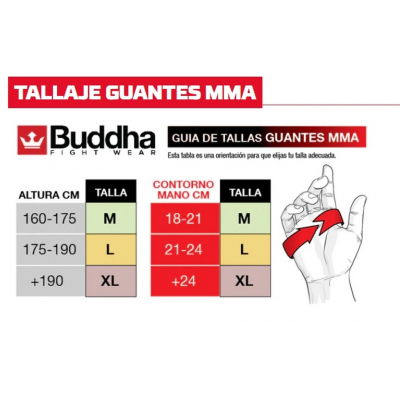 Buddha MMA Gloves SPARRING Mexican Bianco