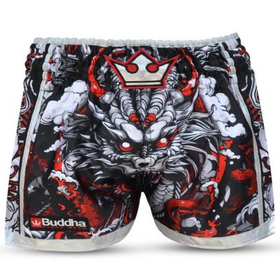 Buddha Muay Thai Short Dragon Röd