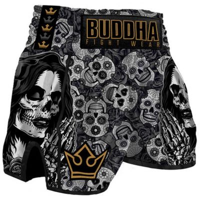 Buddha Pantalon Muay Thai Kick Boxing European Black Mexican Style Black