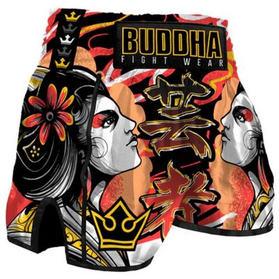 Buddha Pantalon Muay Thai Kick Boxing European Geisha Negro