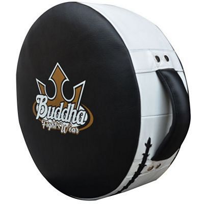 Buddha Round Shield Leather Black-White