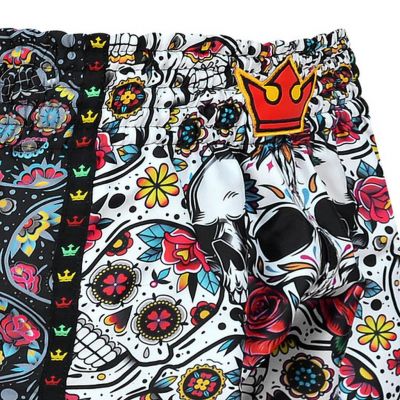 Buddha Santa Muerte Muay Thai Short Blanc