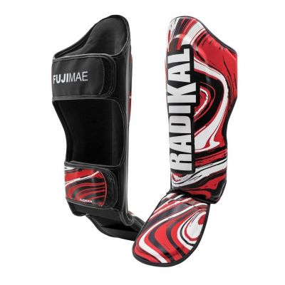 FUJIMAE Shin Guards With Radikal 3.0 Red