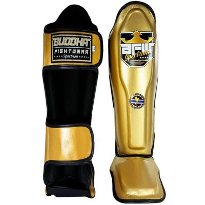 Buddha Spectrum Metalic Thailand Shin Guards Oro