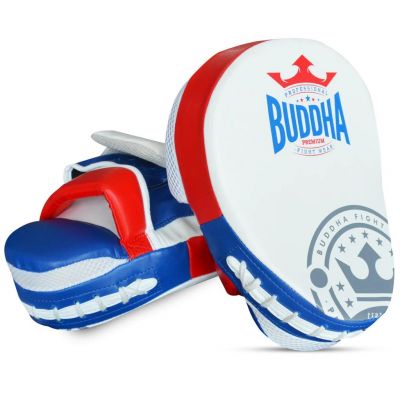 Buddha Thailand Curved Boxing Mitts Blanco