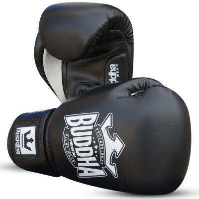 Buddha Top Colors Boxing Gloves Black-White