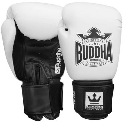 Buddha Top Colors Boxing Gloves Blanco-Negro