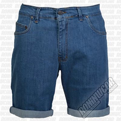 Crossed Denim Shorts Azul