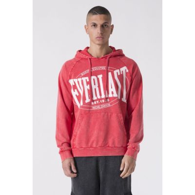 Everlast HOODED SWEATER GARMENT WASHED Rojo