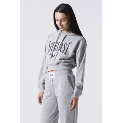 Everlast Iconic Ladies Hoodie Cropped Grå