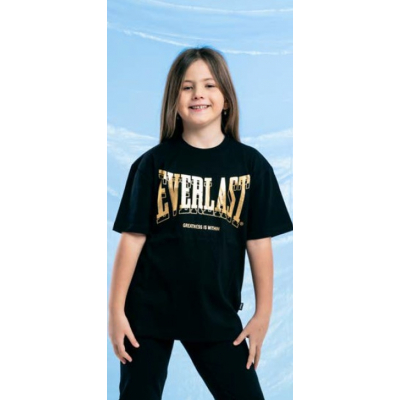 Everlast LFS FW JR Girl Gold T-shirt Negro