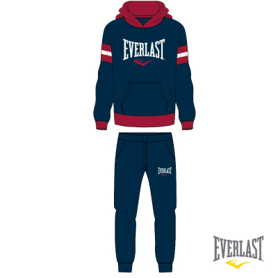 Everlast LFS JR Boy Tracksuit Cap Zip Azul Marinho-Vermelho