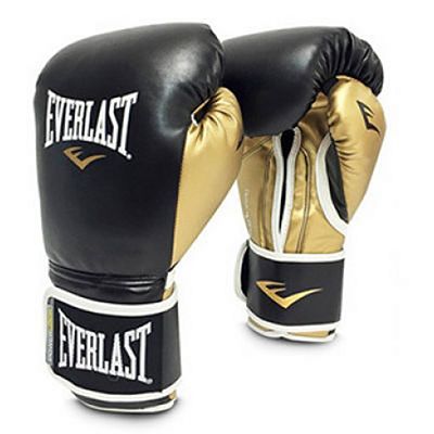 Everlast Powerlock Pro Training Schwarz-Gold Loop Gloves Hook 