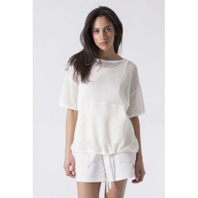 Everlast T-shirt Crochet Ladies Blanco