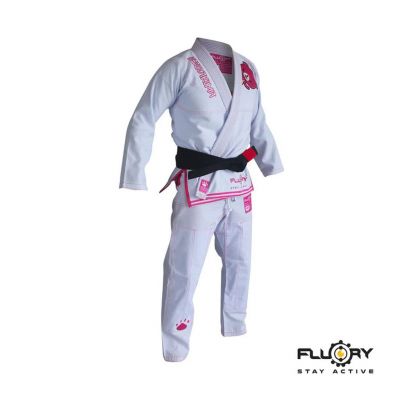 Fluory BJJ Gi Resurakuma BJJF13 Bianco-Rosa