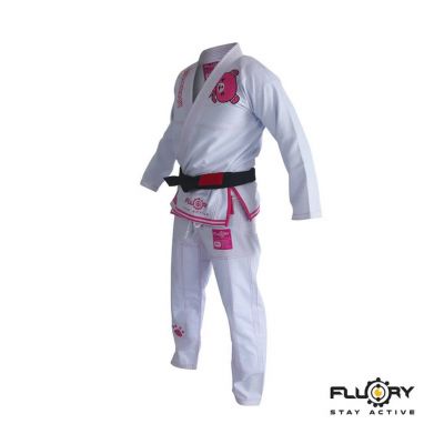 Fluory BJJ Gi Resurakuma BJJF13 Bianco-Rosa