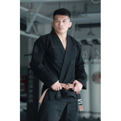 Fluory BJJF38 BJJ GI Schwarz