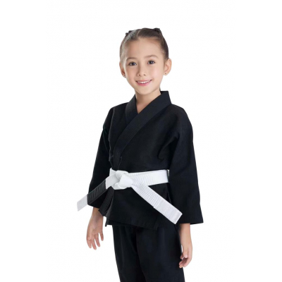 Fluory Kids Plain Gi Without Any Log BJJF37 Preto