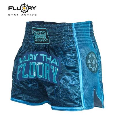 Fluory Muay Thai Short - MTSF69 Blue