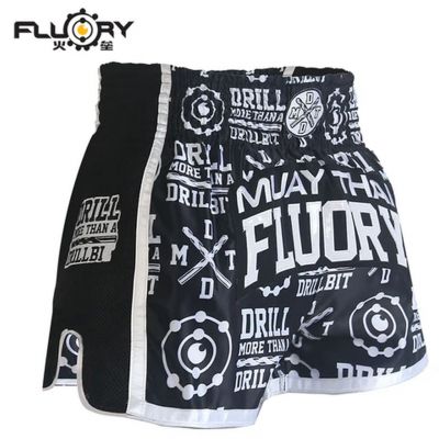 Fluory Muay Thai Short- MTSF68 Black