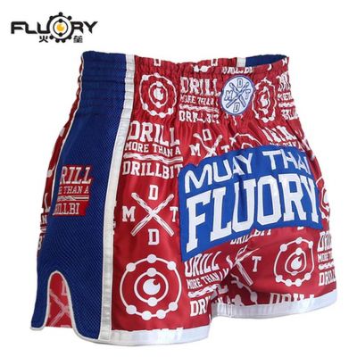 Fluory Muay Thai Short- MTSF68 Red