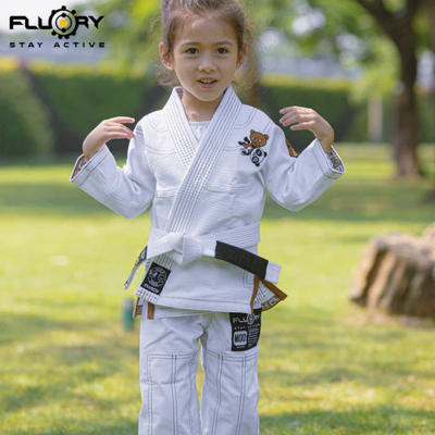 Fluory Panda BJJF32 BJJ GI Kids Weiß