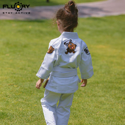 Fluory Panda BJJF32 BJJ GI Kids Blanc