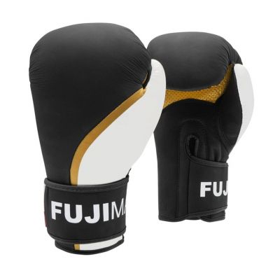 FUJIMAE Advantage Leather Boxing Gloves 3 QS Negro-Oro