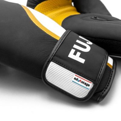 FUJIMAE Advantage Leather Boxing Gloves 3 QS Preto-Dourado