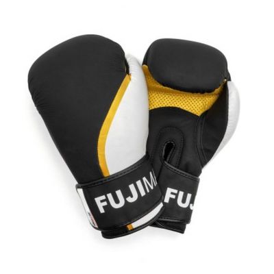 FUJIMAE Advantage Leather Boxing Gloves 3 QS Negro-Oro