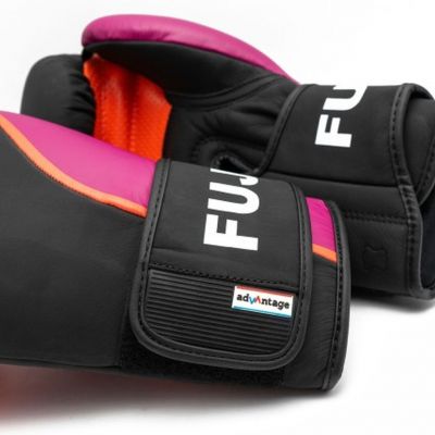 FUJIMAE Advantage Leather Boxing Gloves 3 QS Nero-Arancione