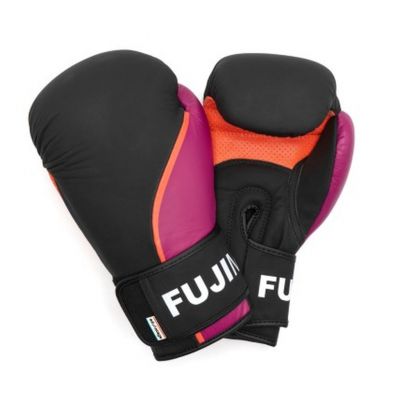 FUJIMAE Advantage Leather Boxing Gloves 3 QS Negro-Naranja