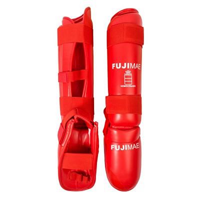 FUJIMAE Advantage Removable Shin Instep Guards Rosso