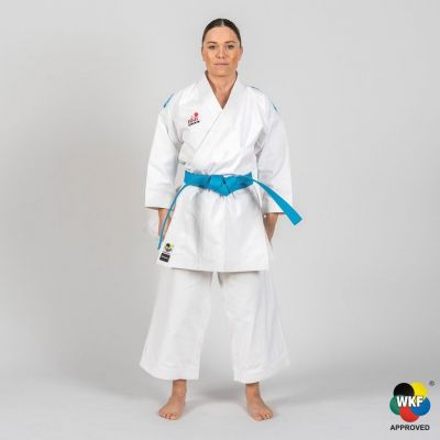 FUJIMAE Jacket Karate Kata Budokan Excellence Vit-Blå