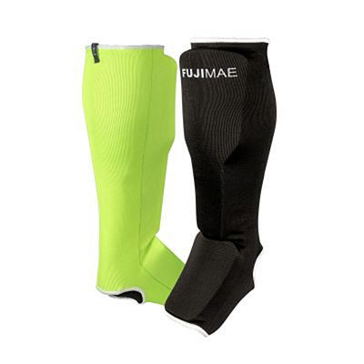 FUJIMAE Reversible Shin&Instep Guards 2.0 Preto-Verde