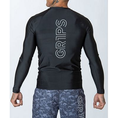 Gr1ps Armadura Pro High Compression Rashguard Negro-Blanco