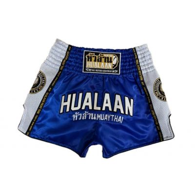 HuaLaan Calvo Muay Thai  Short Blu-Bianco