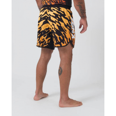 Kingz Flame Shorts Preto-Laranja