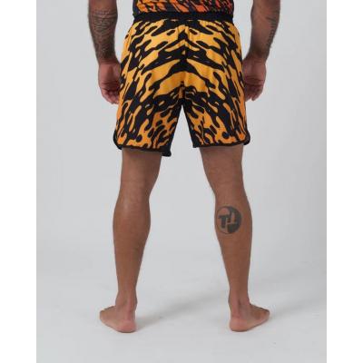 Kingz Flame Shorts Preto-Laranja