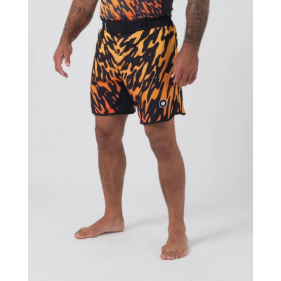 Kingz Flame Shorts Preto-Laranja