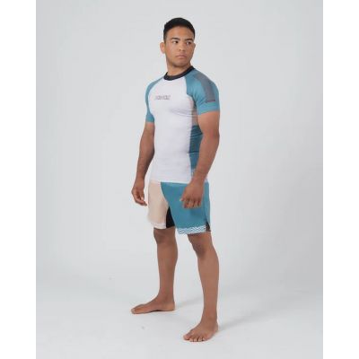 Kingz Flow Rashguard Blanco-Celeste