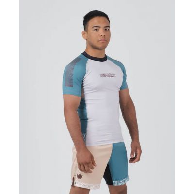 Kingz Flow Rashguard Blanco-Celeste