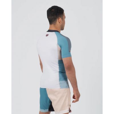 Kingz Flow Rashguard Blanco-Celeste