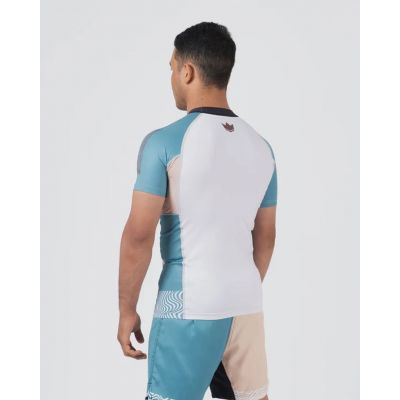 Kingz Flow Rashguard Blanco-Celeste